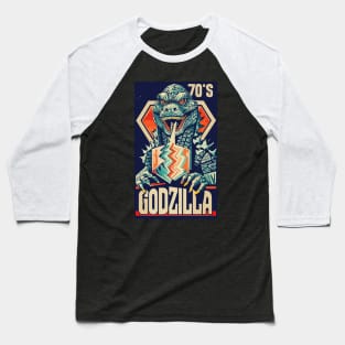 Godzilla 70s Baseball T-Shirt